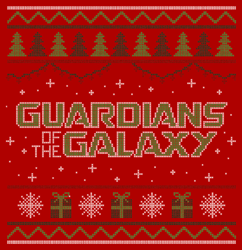 Junior's Guardians of the Galaxy Holiday Special Christmas Sweater Print T-Shirt