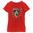 Girl's Guardians of the Galaxy Holiday Special Christmas Lights Badge T-Shirt