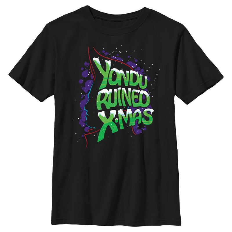 Boy's Guardians of the Galaxy Holiday Special Yondu Ruined X-Mas T-Shirt