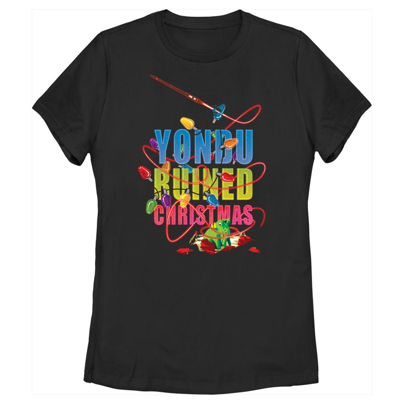 Women's Guardians of the Galaxy Holiday Special Yondu Ruined Christmas Lights T-Shirt