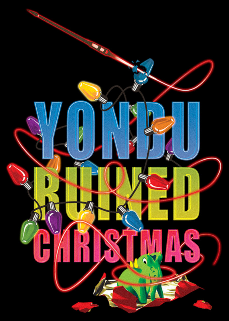 Junior's Guardians of the Galaxy Holiday Special Yondu Ruined Christmas Lights T-Shirt