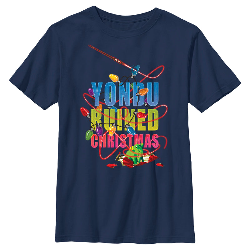 Boy's Guardians of the Galaxy Holiday Special Yondu Ruined Christmas Lights T-Shirt