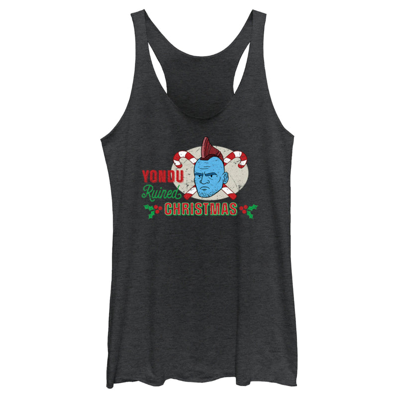 Women's Guardians of the Galaxy Holiday Special Yondu Ruined Christmas Animated Racerback Tank Top