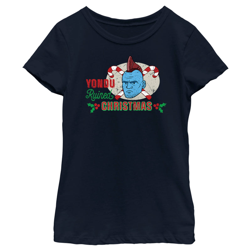 Girl's Guardians of the Galaxy Holiday Special Yondu Ruined Christmas Animated T-Shirt