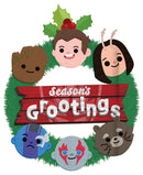 Boy's Guardians of the Galaxy Holiday Special Season's Grootings Cute Characters T-Shirt