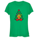 Junior's Guardians of the Galaxy Holiday Special Shield Christmas Tree T-Shirt