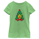 Girl's Guardians of the Galaxy Holiday Special Shield Christmas Tree T-Shirt