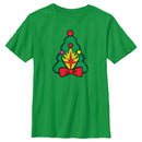 Boy's Guardians of the Galaxy Holiday Special Shield Christmas Tree T-Shirt