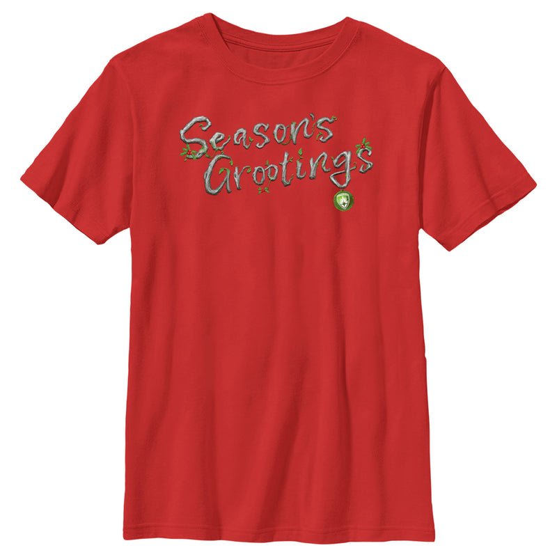 Boy's Guardians of the Galaxy Holiday Special Season's Grootings T-Shirt