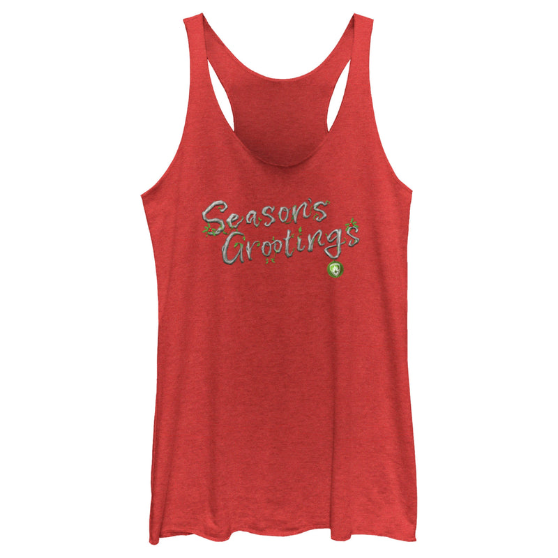 Women's Guardians of the Galaxy Holiday Special Season's Grootings Racerback Tank Top