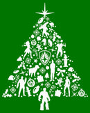 Men's Guardians of the Galaxy Holiday Special Silhouettes Christmas Tree T-Shirt