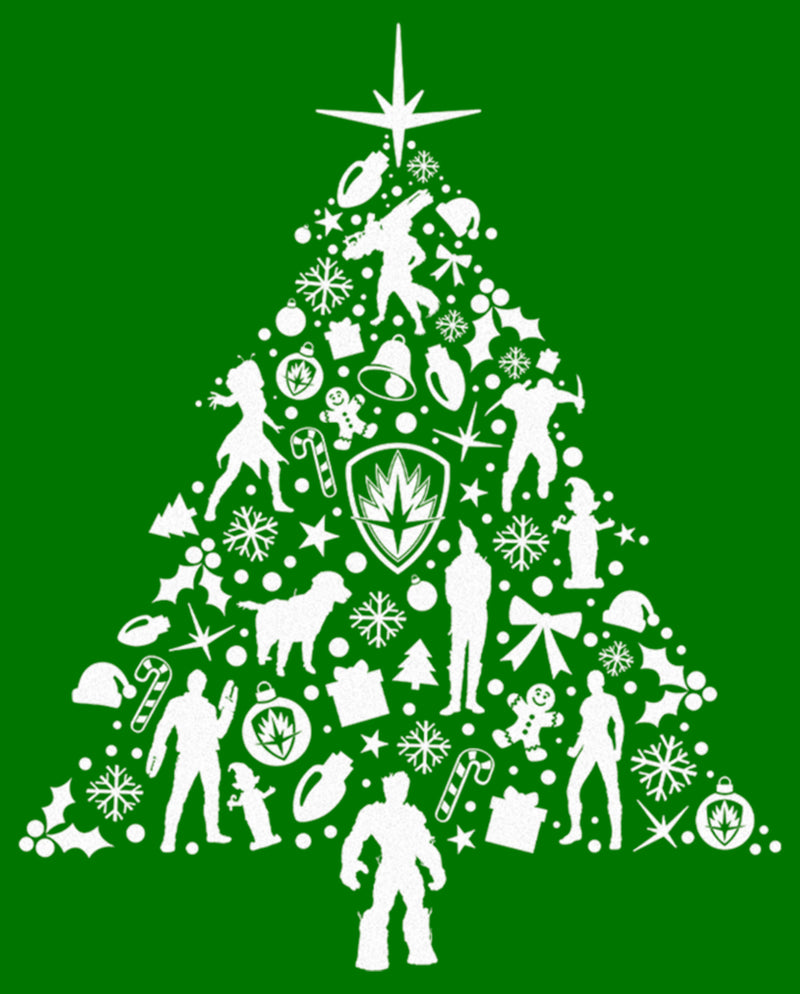 Men's Guardians of the Galaxy Holiday Special Silhouettes Christmas Tree T-Shirt