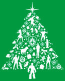 Junior's Guardians of the Galaxy Holiday Special Silhouettes Christmas Tree T-Shirt