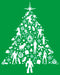 Junior's Guardians of the Galaxy Holiday Special Silhouettes Christmas Tree T-Shirt