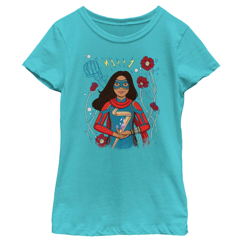 Girl's Marvel: Ms. Marvel Kamala Khan Powers T-Shirt