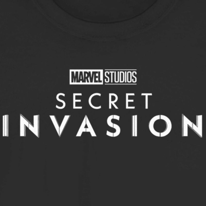 Junior's Marvel: Secret Invasion Black and White Logo T-Shirt