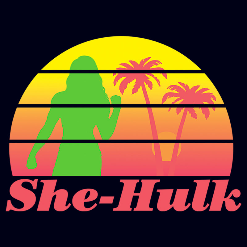 Women's She-Hulk: Attorney at Law Sunset Green Hero T-Shirt