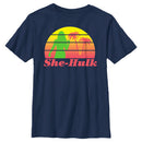 Boy's She-Hulk: Attorney at Law Sunset Green Hero T-Shirt