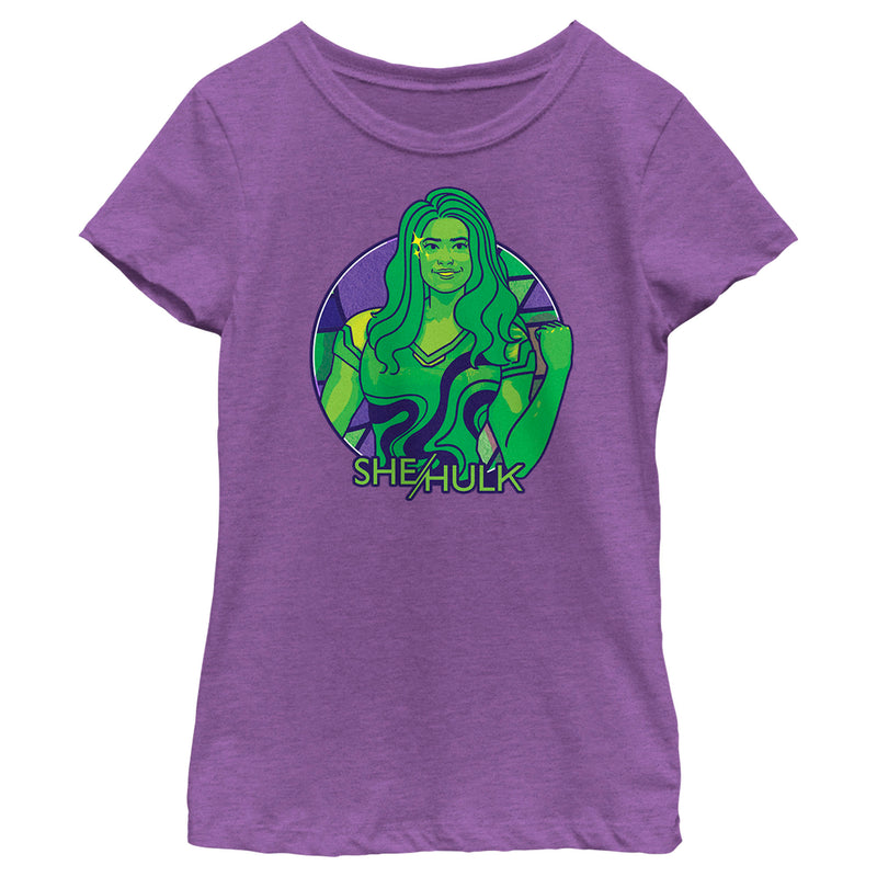 Girl's She-Hulk: Attorney at Law Green Hero Smile T-Shirt
