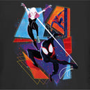 Junior's Spider-Man: Across the Spider-Verse Group Colorful Poster T-Shirt