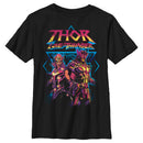 Boy's Marvel: Thor: Love and Thunder Distressed Main Characters T-Shirt