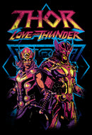 Junior's Marvel: Thor: Love and Thunder Distressed Main Characters Sweatshirt