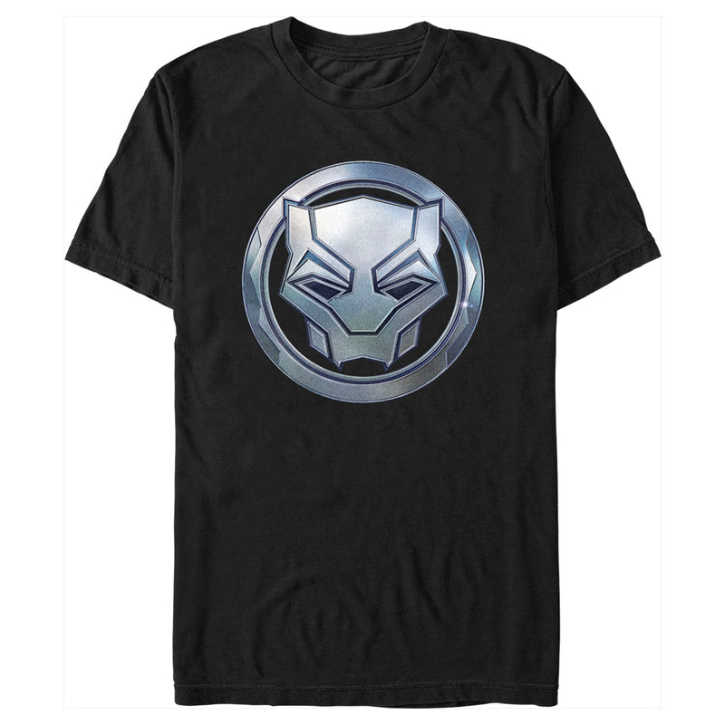 Men's Black Panther: Wakanda Forever Metallic Panther Icon T-Shirt