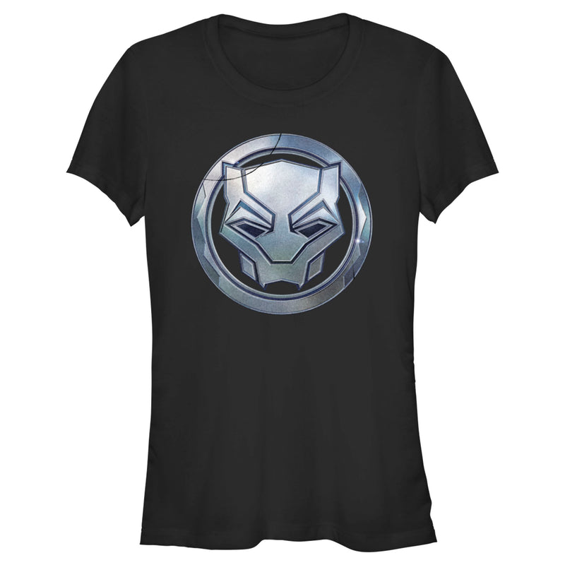 Junior's Black Panther: Wakanda Forever Metallic Panther Icon T-Shirt