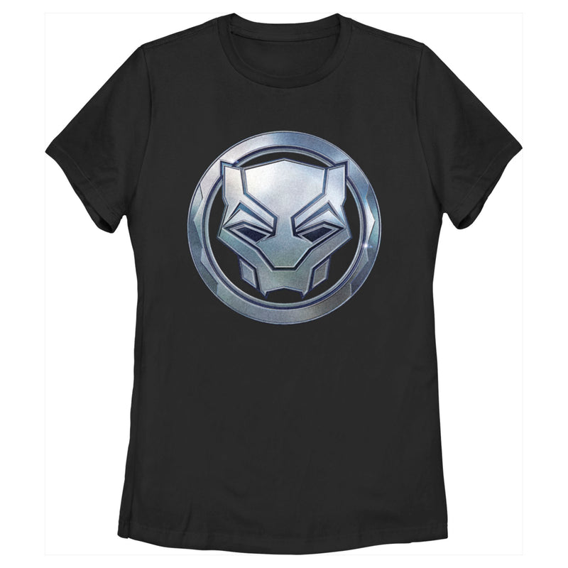 Women's Black Panther: Wakanda Forever Metallic Panther Icon T-Shirt