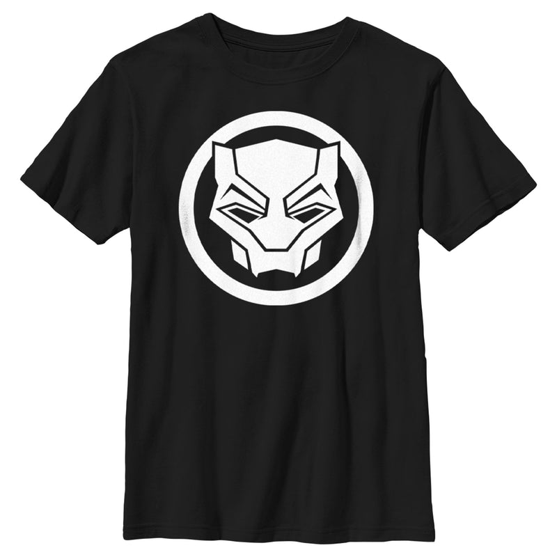 Boy's Black Panther: Wakanda Forever White Panther Icon T-Shirt