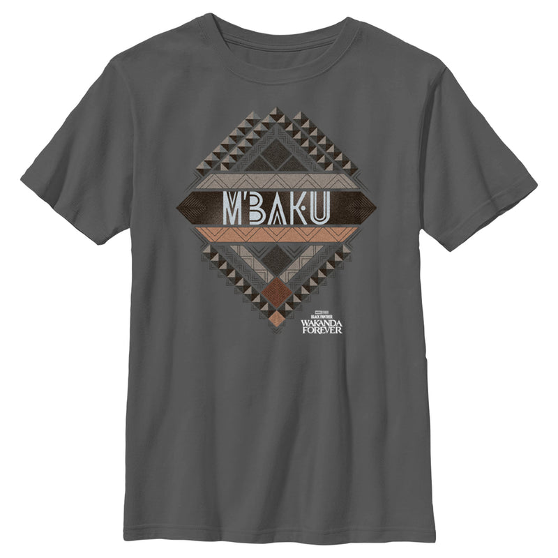 Boy's Black Panther: Wakanda Forever M'Baku Ornate Logo T-Shirt