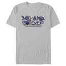 Men's Black Panther: Wakanda Forever Yellow and Blue Pattern Logo T-Shirt