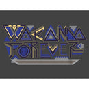 Boy's Black Panther: Wakanda Forever Yellow and Blue Pattern Logo T-Shirt