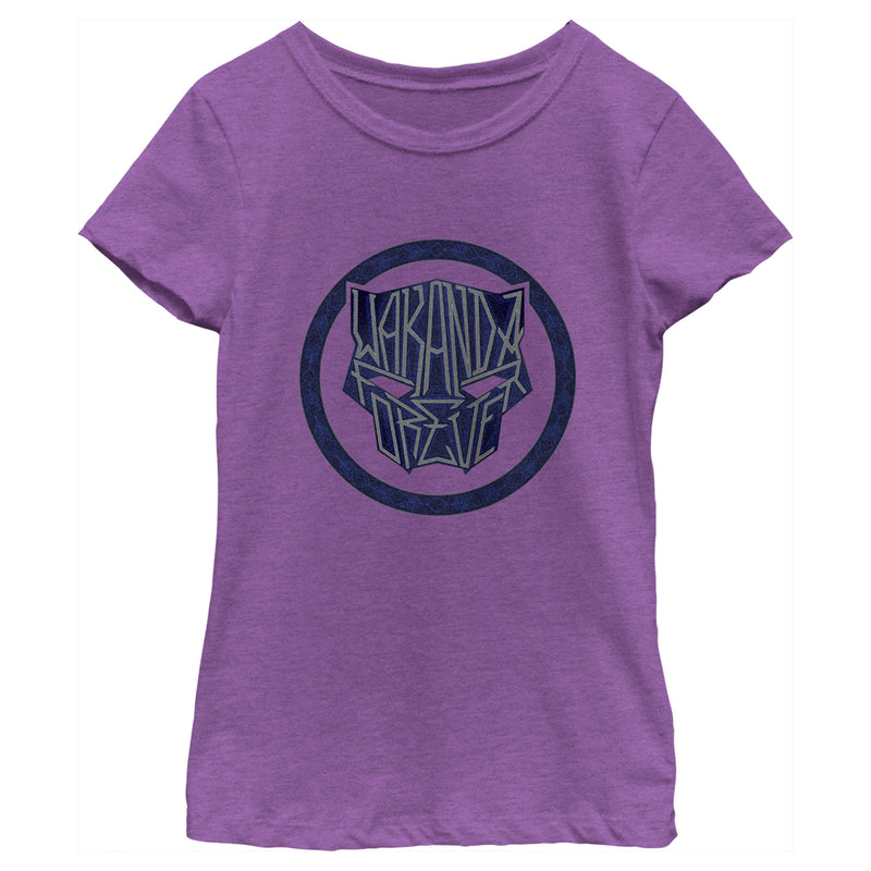 Girl's Black Panther: Wakanda Forever Panther Logo T-Shirt