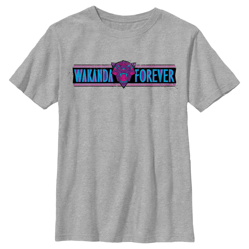 Boy's Black Panther: Wakanda Forever Logo Banner T-Shirt