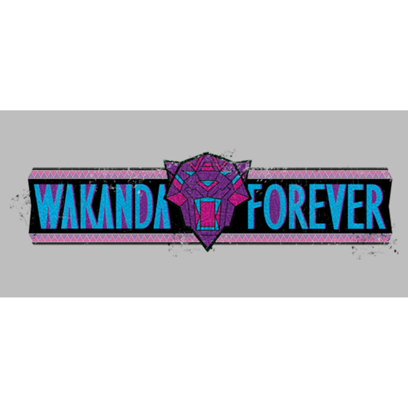 Girl's Black Panther: Wakanda Forever Logo Banner T-Shirt