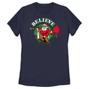 Women's Lost Gods Believe Santa Candy Cane T-Shirt