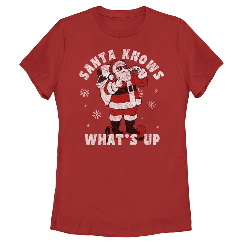 Women's Lost Gods Santa Knows What’s Up T-Shirt