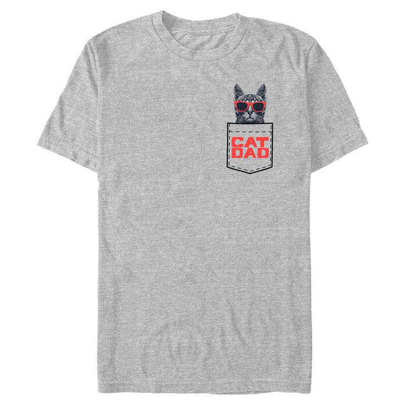 Men's Lost Gods Cat Dad Faux Pocket T-Shirt