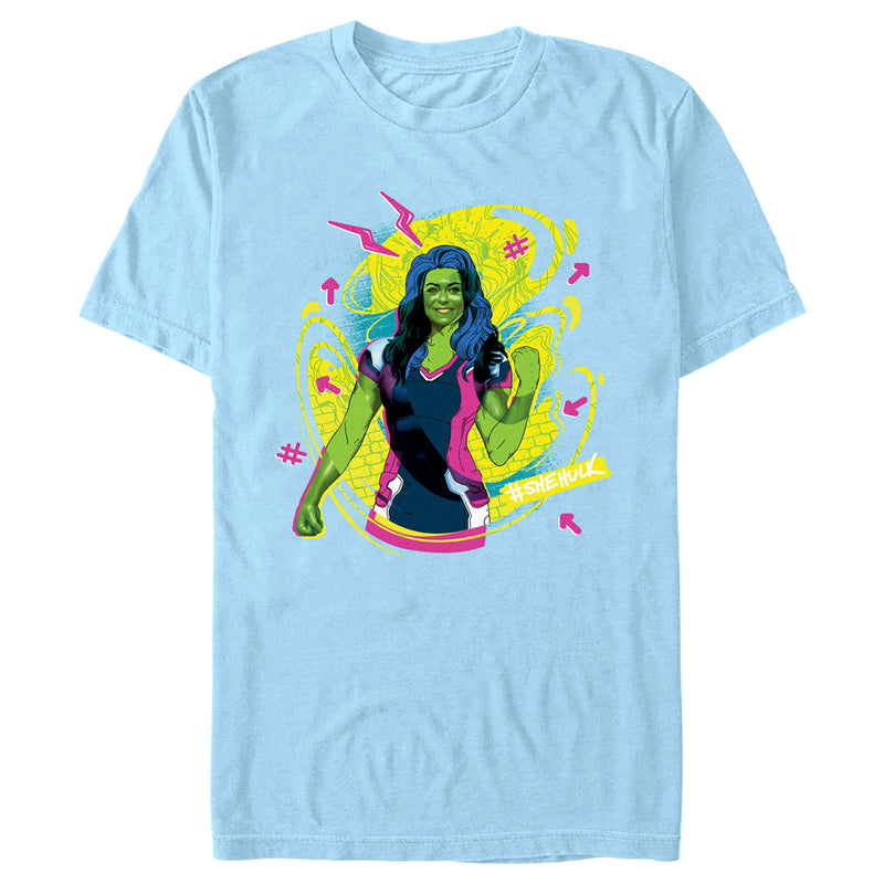 Men's She-Hulk: Attorney at Law Real Life Vs Cartoon T-Shirt