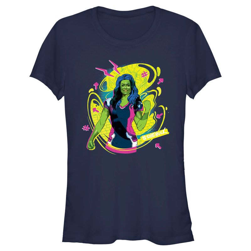 Junior's She-Hulk: Attorney at Law Real Life Vs Cartoon T-Shirt