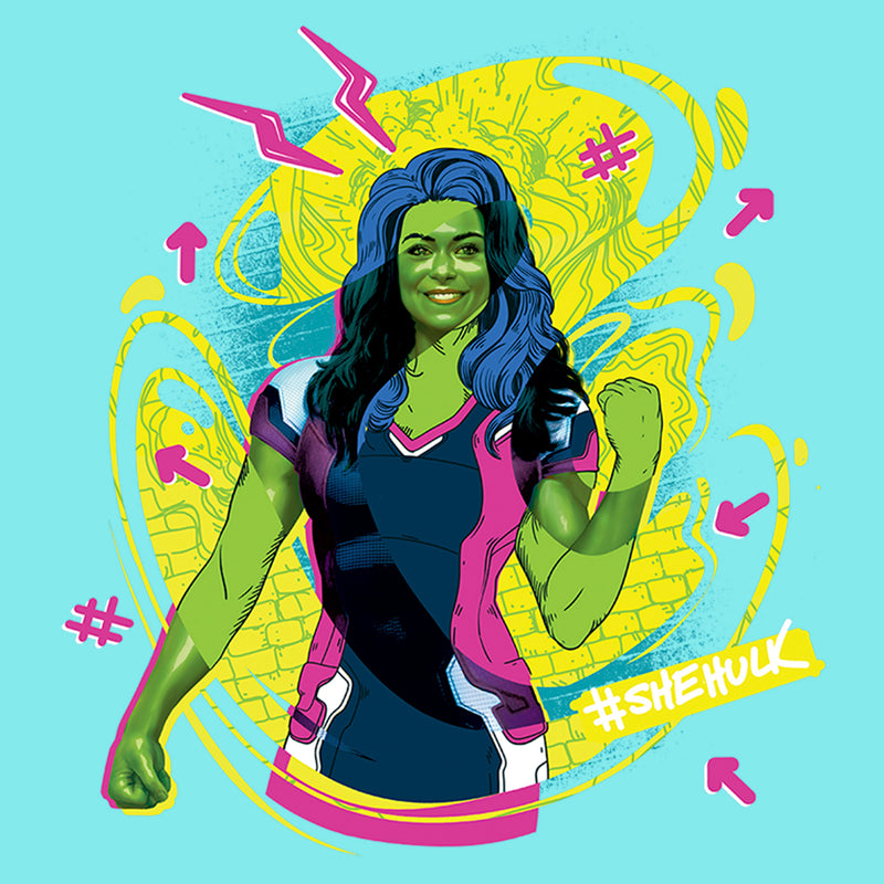 Junior's She-Hulk: Attorney at Law Real Life Vs Cartoon Racerback Tank Top