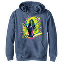 Boy's She-Hulk: Attorney at Law Real Life Vs Cartoon Pull Over Hoodie