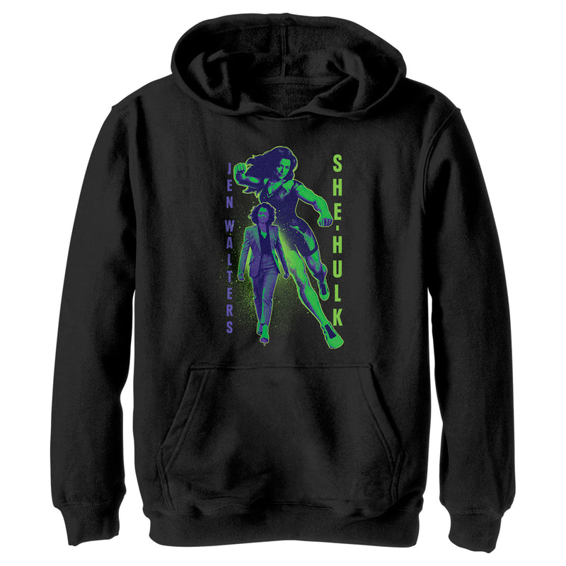 Boy's She-Hulk: Attorney at Law Brains and Muscles Pull Over Hoodie