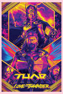 Junior's Marvel: Thor: Love and Thunder Heroes Poster T-Shirt