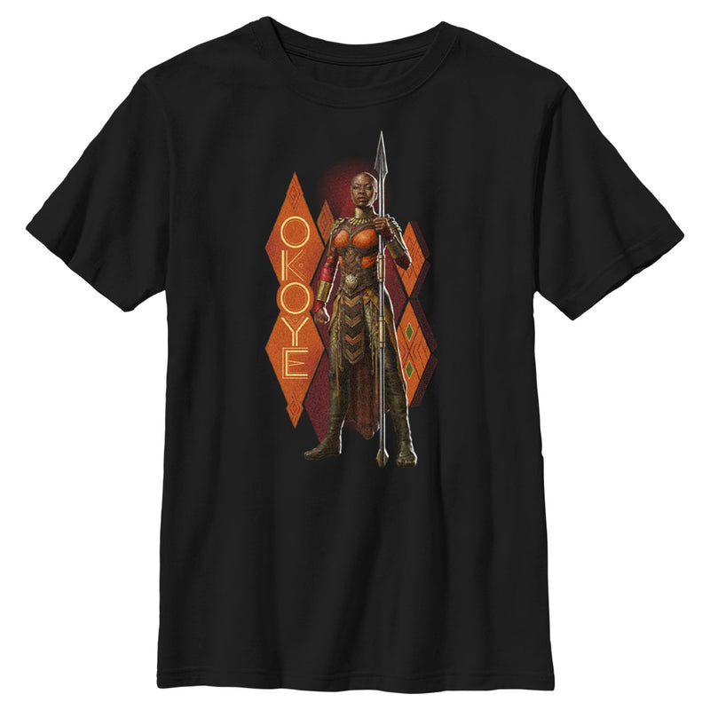 Boy's Black Panther: Wakanda Forever Okoye Pattern T-Shirt