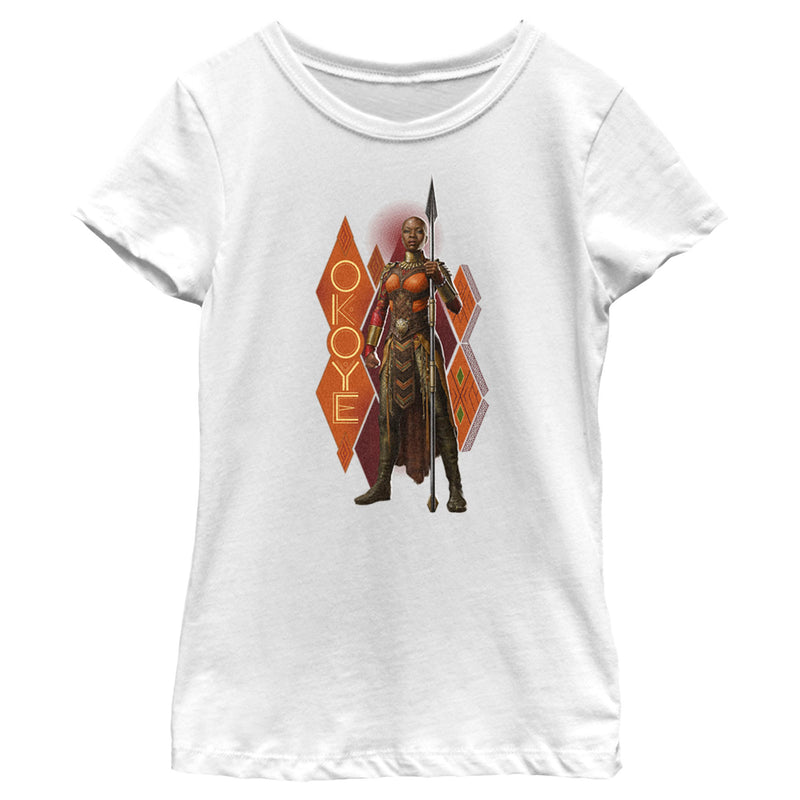 Girl's Black Panther: Wakanda Forever Okoye Pattern T-Shirt