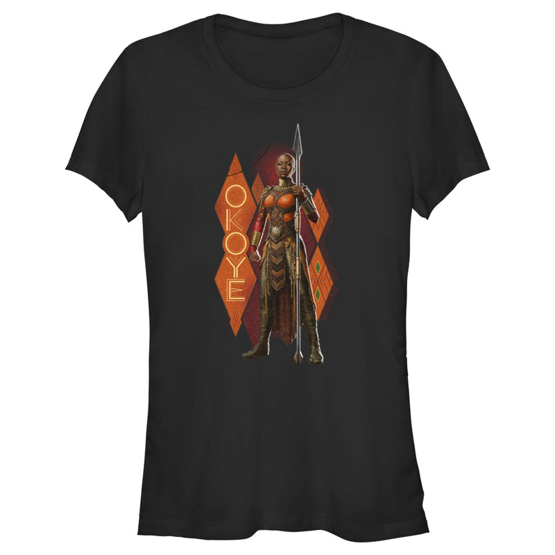 Junior's Black Panther: Wakanda Forever Okoye Pattern T-Shirt