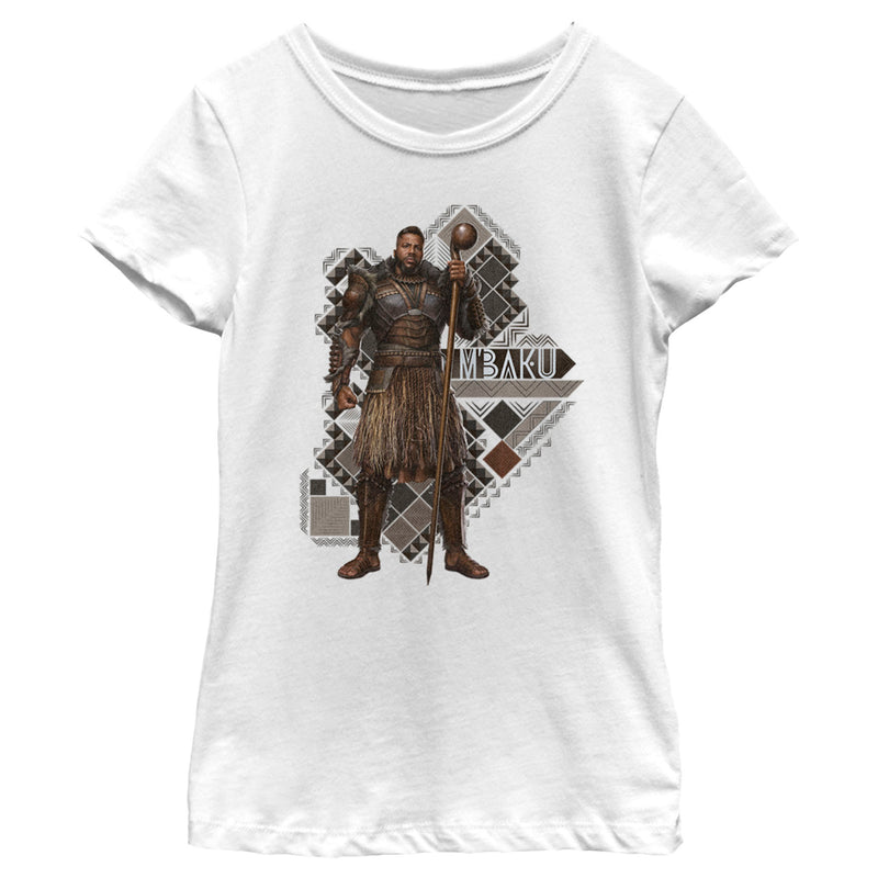 Girl's Black Panther: Wakanda Forever Lord M'Baku Pattern T-Shirt