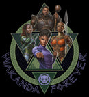 Women's Black Panther: Wakanda Forever Character Portrait Triangles T-Shirt